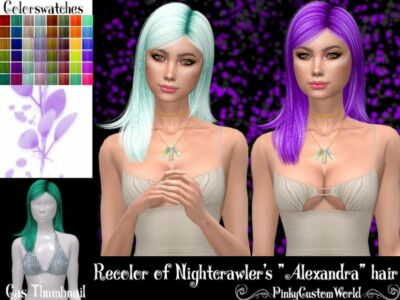 Recolor Of Nightcrawler’s Alexandra Hair By Pinkycustomworld Sims 4 CC
