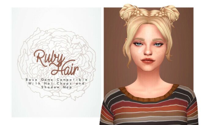 Ruby Hair 1 Ruby Hair Sims 4 CC
