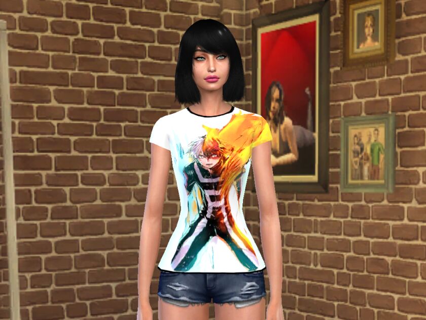 Shoto Boku NO Hero T-Shirt 6 sims 4 cc shoto boku no hero t shirt 2