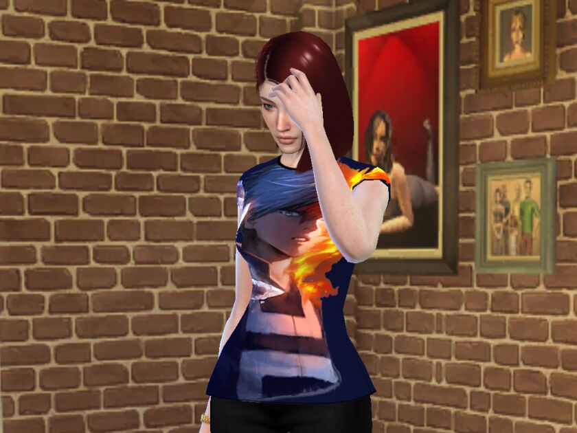 Shoto Boku NO Hero T-Shirt 4 sims 4 cc shoto boku no hero t shirt 4