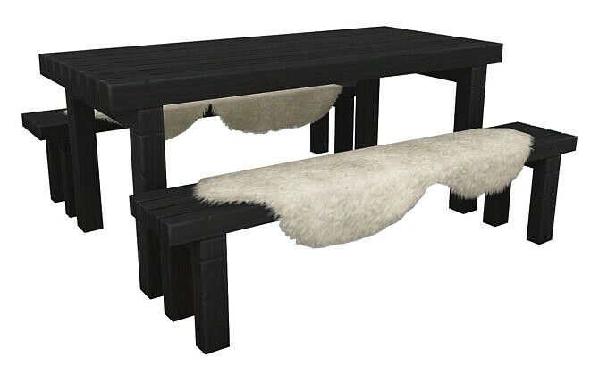 Snowy Escape Picnic Table 1 Snowy Escape Picnic Table Sims 4 CC
