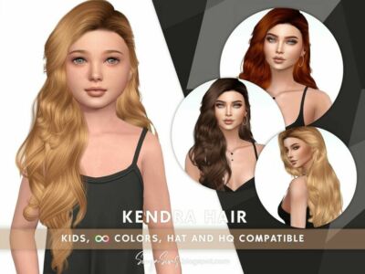 SonyaSims Kendra Hair Kids Sims 4 CC
