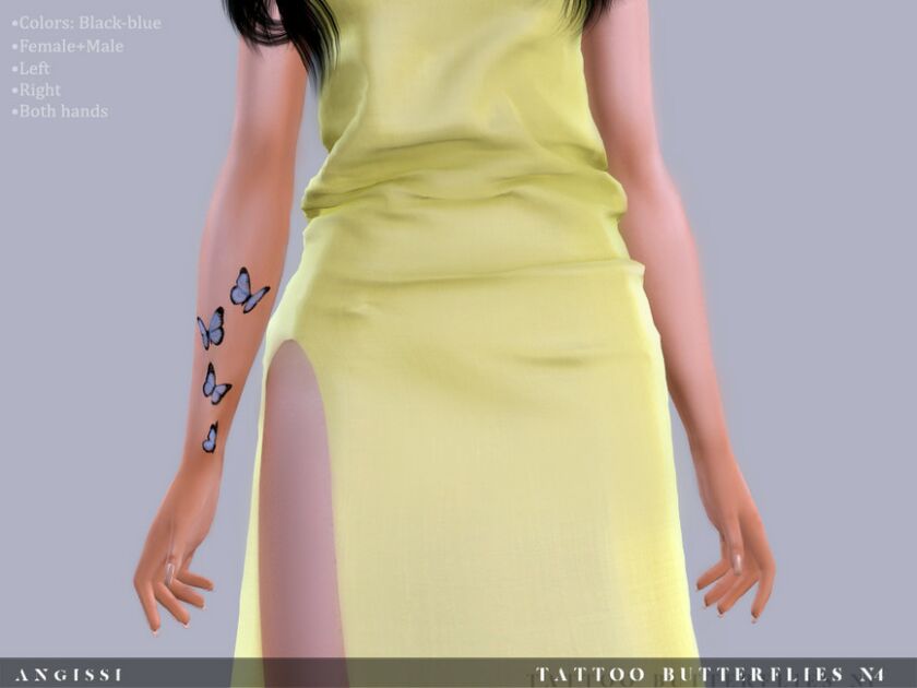 Tattoo-Butterflies N4 By Angissi 1 Tattoo-Butterflies N4 By Angissi Sims 4 CC