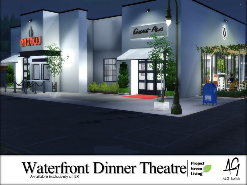 Waterfront Dinner Theatre By Algbuilds 1 Waterfront Dinner Theatre By Algbuilds Sims 4 CC