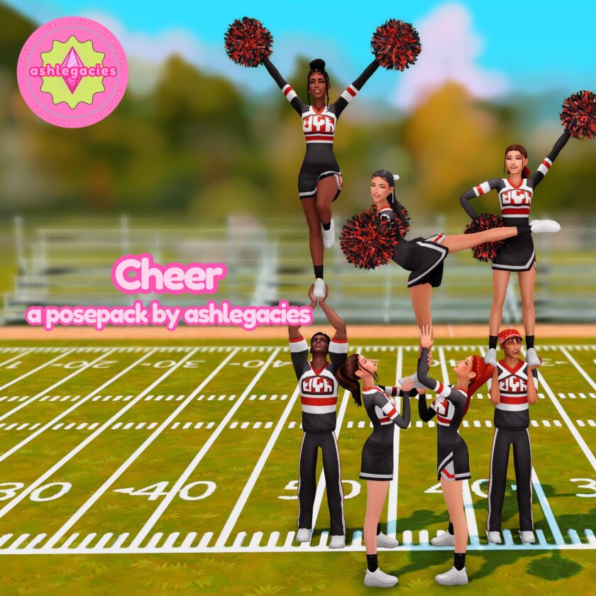 Cheer Posepack 1 Cheer Posepack Sims 4 CC