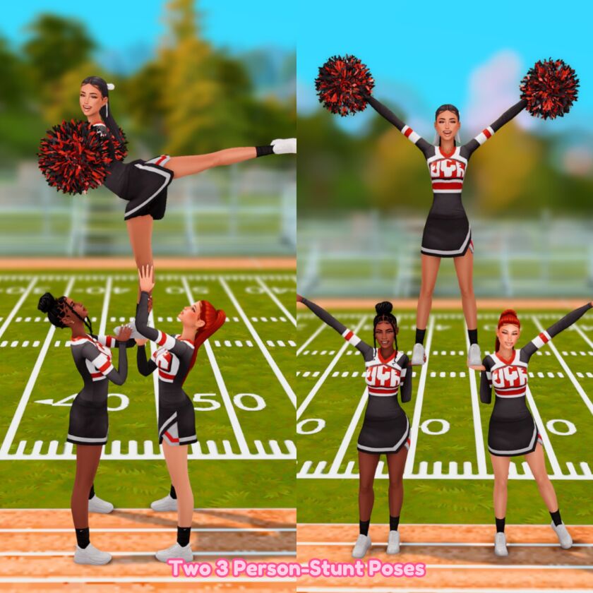Cheer Posepack 2 sims 4 cc cheer posepack 3