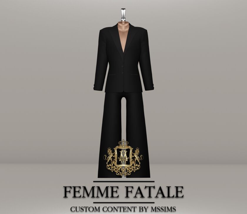 Femme Fatale Male Set Sims 4 CC