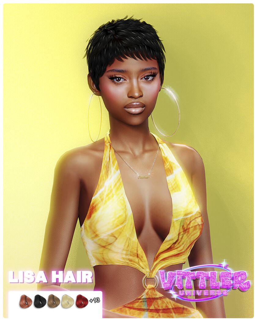 Lisa Hair 1 Lisa Hair Sims 4 CC