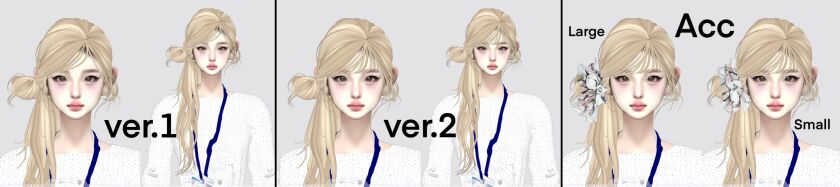 Ozii Hair N1 2 sims 4 cc oziihairn1 ver12 24 swatches acc 2hat 3