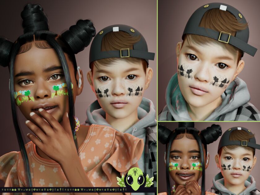 Squiggles Face Paint 4 sims 4 cc squiggles face paint tsr exclusive 2