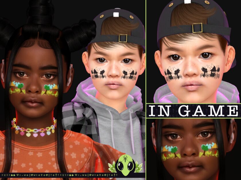Squiggles Face Paint 5 sims 4 cc squiggles face paint tsr exclusive 3