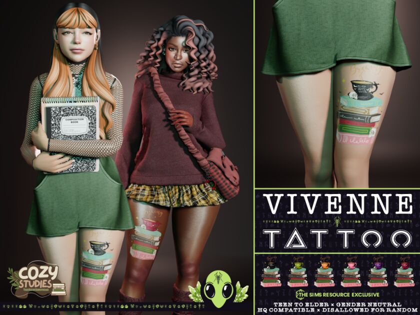 Vivenne Tattoo 1 Vivenne Tattoo Sims 4 CC