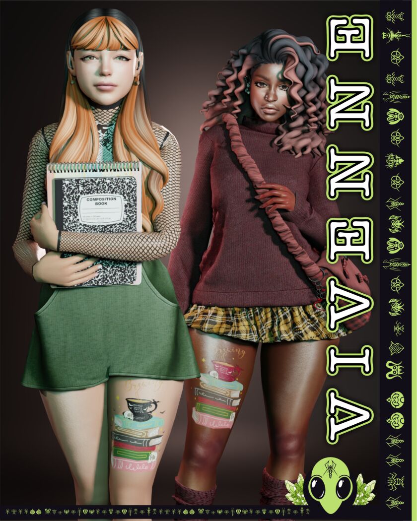 Vivenne Tattoo 2 sims 4 cc vivenne tattoo tsr exclusive 5