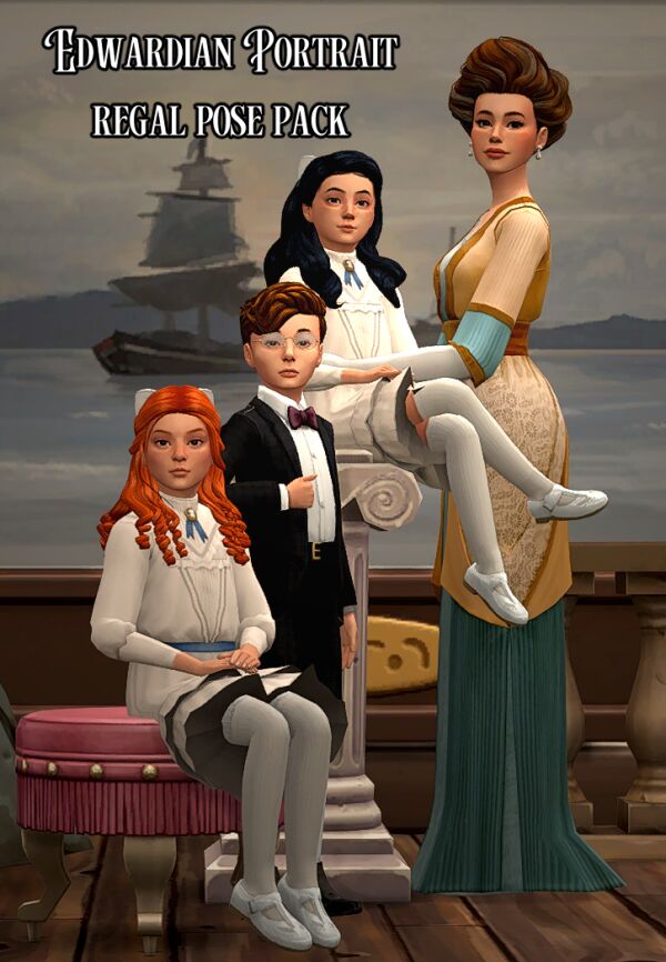 1912 Edwardian Regal Posepack! 1 1912 Edwardian Regal Posepack! Sims 4 CC