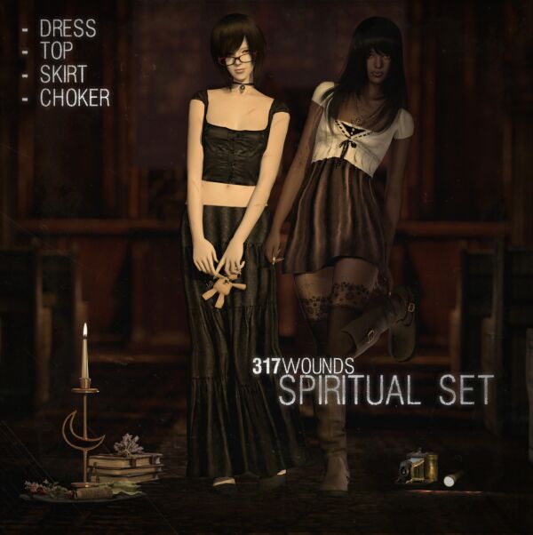 317Wounds Spiritual Set 1 317Wounds Spiritual Set Sims 4 CC