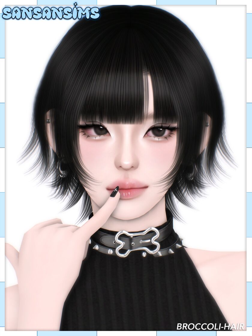 🖤 Broccoli-Hair 1 🖤 Broccoli-Hair Sims 4 CC