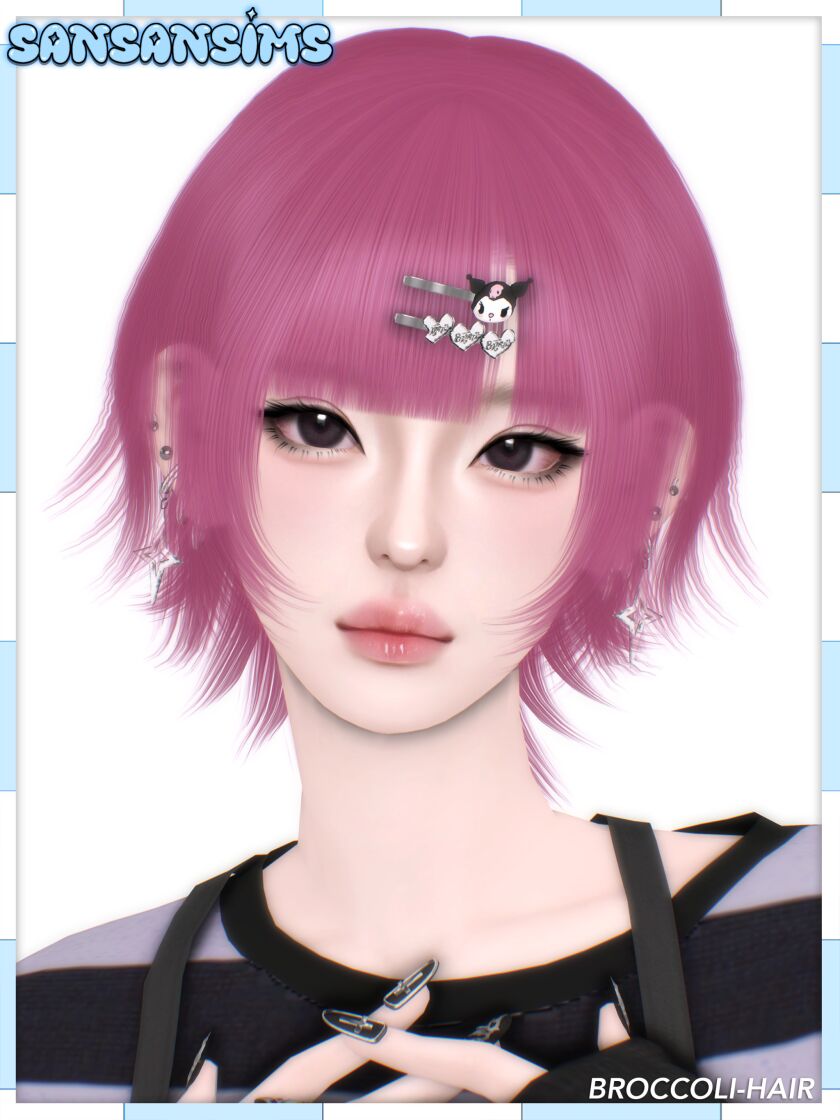 🖤 Broccoli-Hair 2 sims 4 cc 333broccoli hair 2