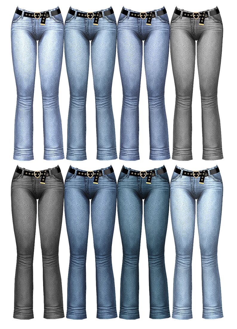 Acevedo Belted Jeans 2 sims 4 cc acevedo belted jeans 2