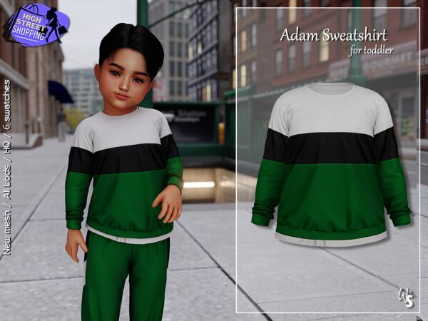 Adorable Adam Sweatshirt for Toddlers! 1 Adorable Adam Sweatshirt for Toddlers! Sims 4 CC