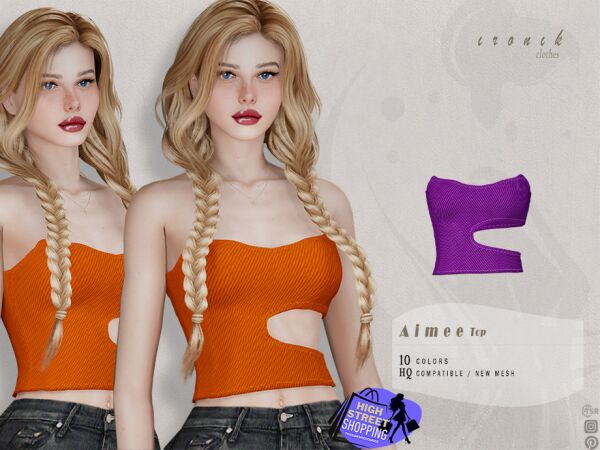 Stylish Aimee Top for Your Sims 1 Stylish Aimee Top for Your Sims Sims 4 CC