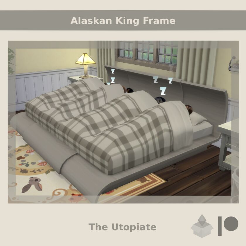 Alaskan King Frame: The Utopiate 1 Alaskan King Frame: The Utopiate Sims 4 CC