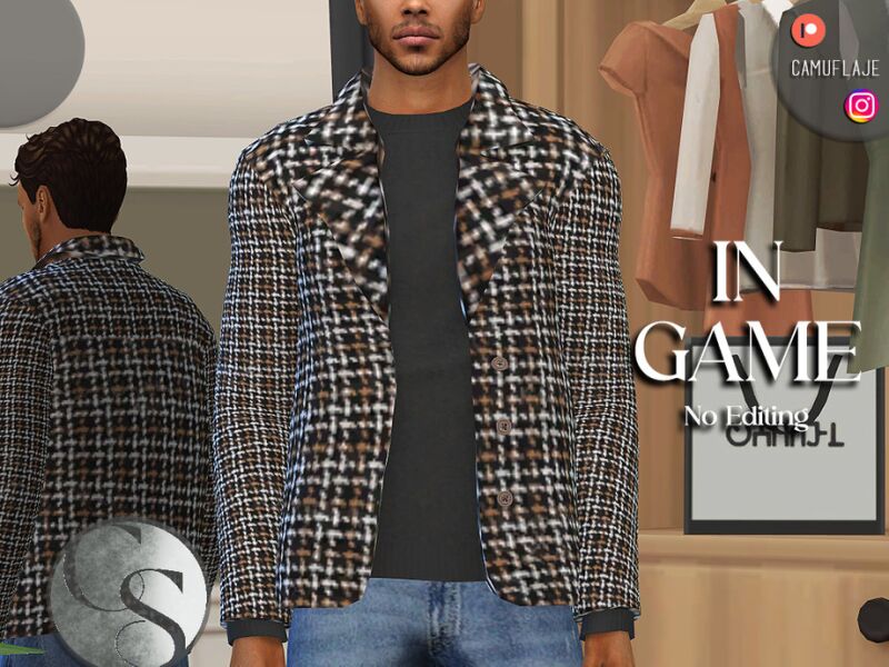 Stylish Alexandar Suit Jacket for Men 2 sims 4 cc alexandar suit jacketadult by camuflaje 2