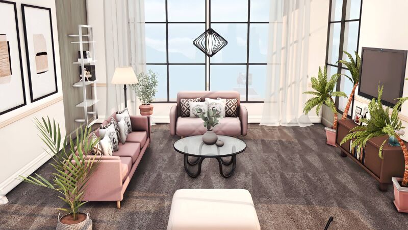 Stunning Alitha Living Room Design 3 sims 4 cc alitha living room by miwisimsie 2