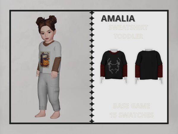 Amalia - Toddler Sweatshirt 1 Amalia – Toddler Sweatshirt Sims 4 CC