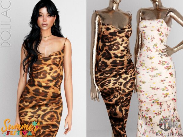 Stylish Animal Print Dress for All Ages 1 Stylish Animal Print Dress for All Ages Sims 4 CC