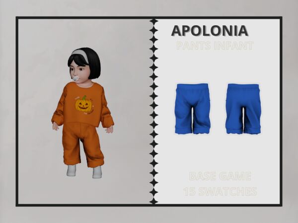 Apolonia - Infant Pants 1 Apolonia – Infant Pants Sims 4 CC