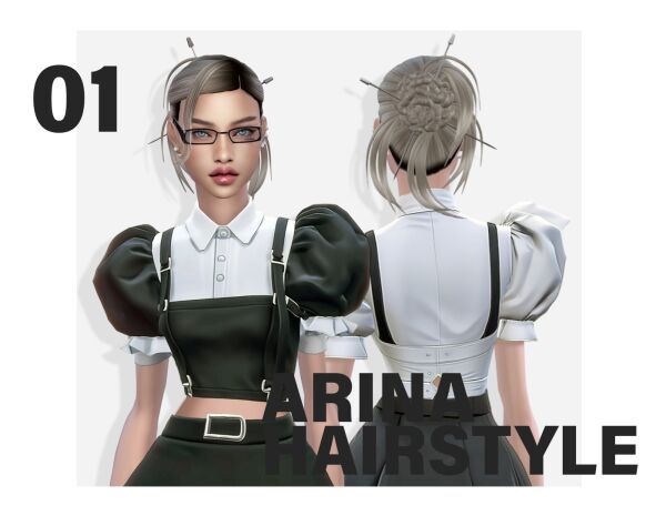 Arina Hairstyle Maxis Match by Leahlillith 1 Arina Hairstyle Maxis Match by Leahlillith Sims 4 CC