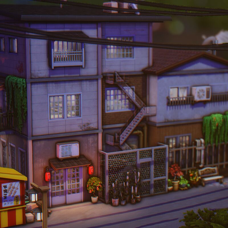Stunning Asian Townhouse in Mt. Komorebi 7 sims 4 cc asian townhouse by lollisimsi 3
