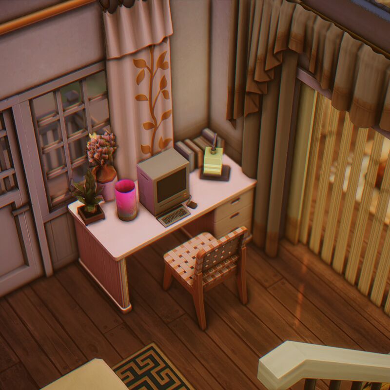 Stunning Asian Townhouse in Mt. Komorebi 3 sims 4 cc asian townhouse by lollisimsi 7
