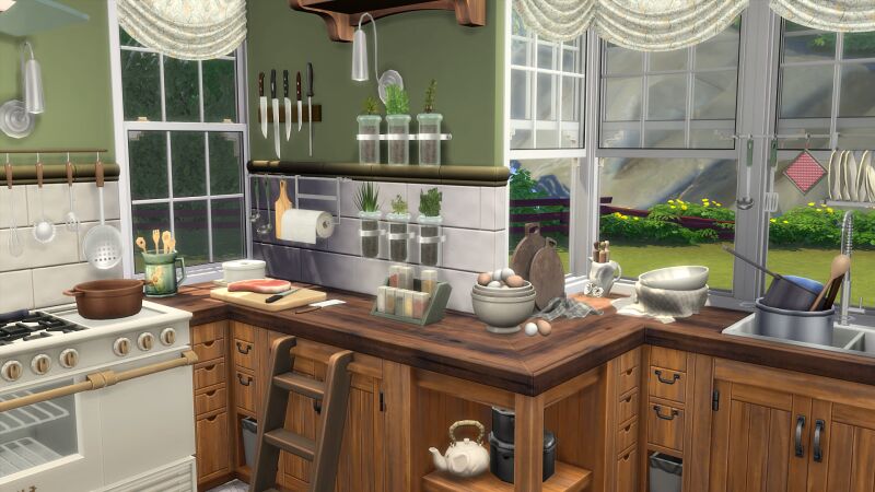 Autumn Harvest Kitchen - A Seasonal Delight 4 sims 4 cc autumn harvest kitchen by simsclutterchaos 4