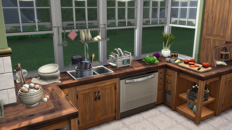 Autumn Harvest Kitchen - A Seasonal Delight 3 sims 4 cc autumn harvest kitchen by simsclutterchaos 6