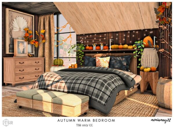 Cozy Autumn Bedroom Design 1 Cozy Autumn Bedroom Design Sims 4 CC