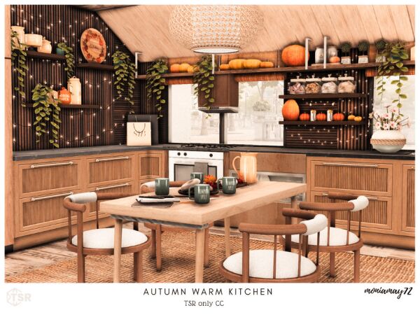 Cozy Autumn Kitchen CC for Sims 1 Cozy Autumn Kitchen CC for Sims Sims 4 CC
