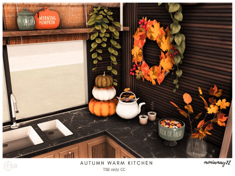Cozy Autumn Kitchen CC for Sims 6 sims 4 cc autumn warm kitchen tsr only cc by moniamay72 3