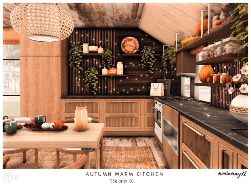 Cozy Autumn Kitchen CC for Sims 3 sims 4 cc autumn warm kitchen tsr only cc by moniamay72 4