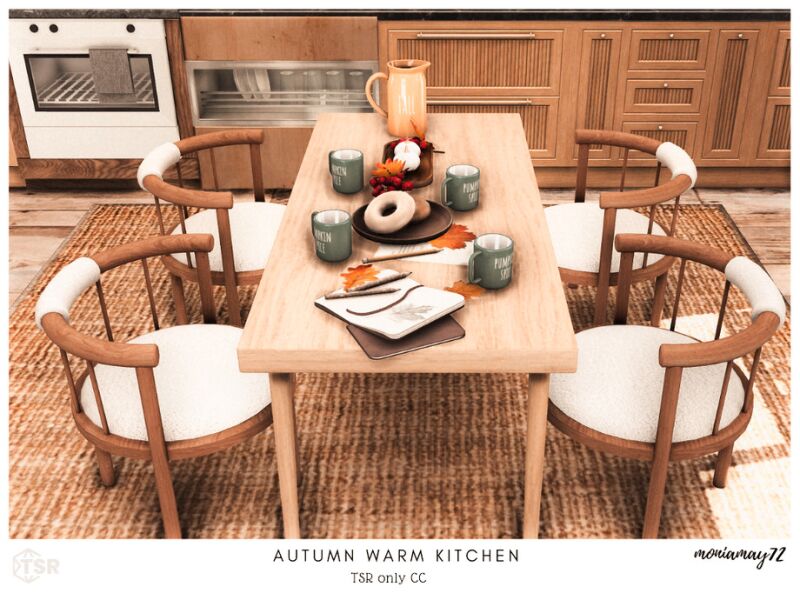 Cozy Autumn Kitchen CC for Sims 4 sims 4 cc autumn warm kitchen tsr only cc by moniamay72 5