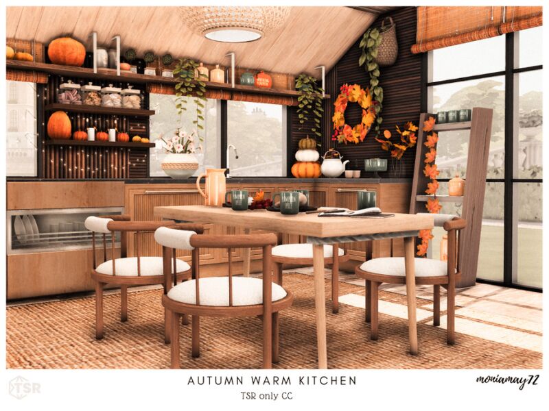 Cozy Autumn Kitchen CC for Sims 2 sims 4 cc autumn warm kitchen tsr only cc by moniamay72 6