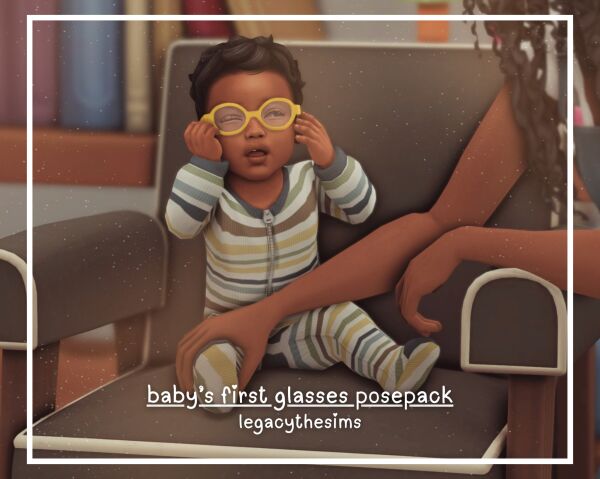 Baby's First Glasses Posepack 1 Baby’s First Glasses Posepack Sims 4 CC