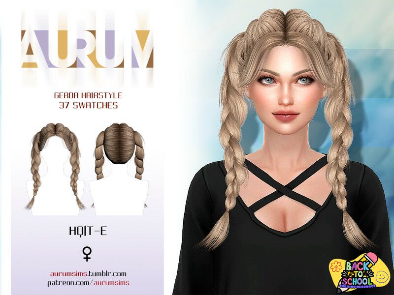 New Gerda Hairstyle for The Sims 4 1 New Gerda Hairstyle for The Sims 4 Sims 4 CC