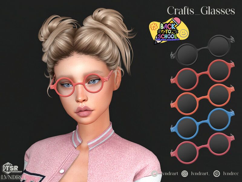 Stylish Geometric Panther Print Glasses 1 Stylish Geometric Panther Print Glasses Sims 4 CC