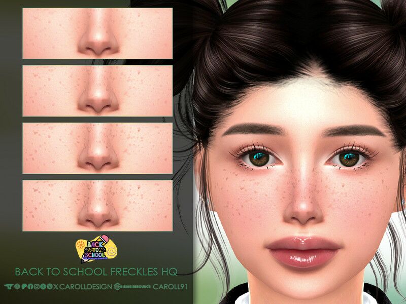 Cute Freckles for Back to School 1 Cute Freckles for Back to School Sims 4 CC