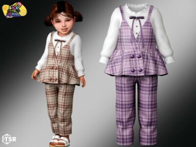 Adorable Toddler Formal Outfit for Back to School Sims 4 CC