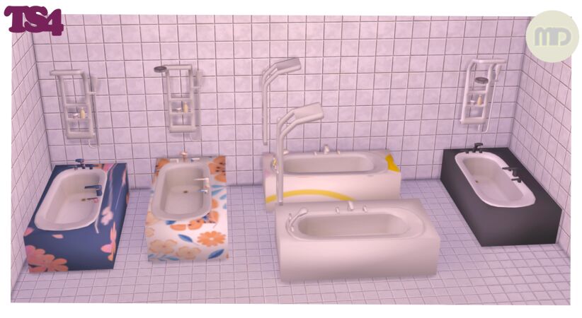 Stylish Bathroom Set by MimiDarling 5 sims 4 cc bathroom set by mimidarling 4