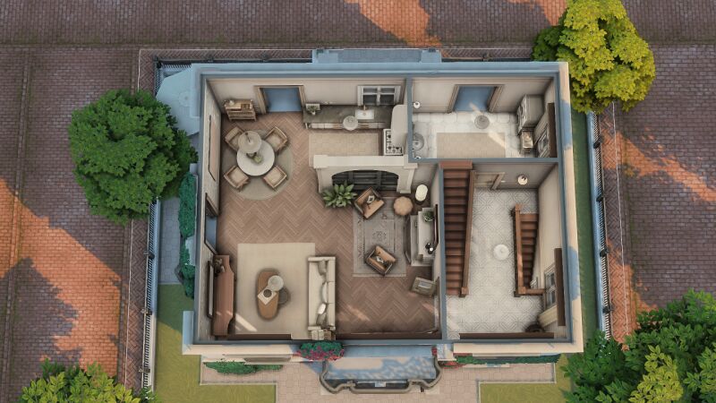 Stunning Red Townhouse by Bojanasimsyt 4 sims 4 cc beautiful red townhouse by bojanasimsyt 3