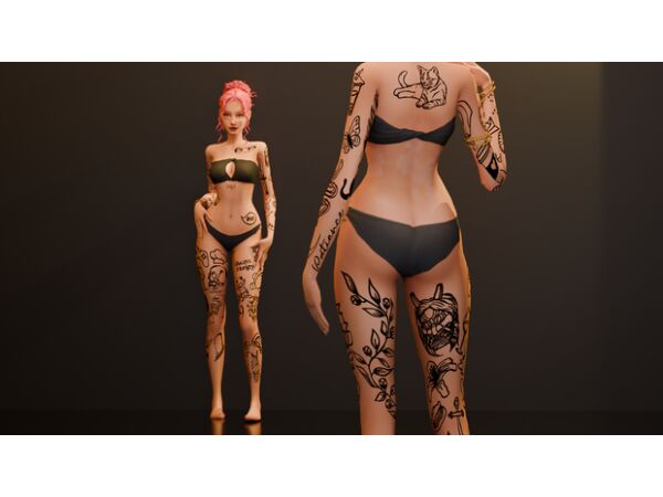 Bits & Pieces Tattoo By SnootySims 1 Bits & Pieces Tattoo By SnootySims Sims 4 CC