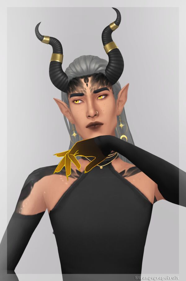 Blazing Horns By Strangegrapefruit 1 Blazing Horns By Strangegrapefruit Sims 4 CC